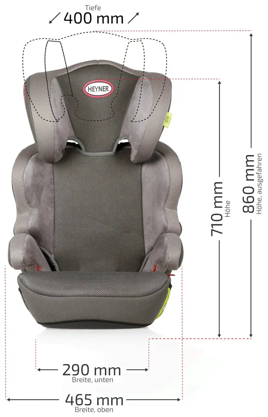 Heyner Автокресло HEYNER MaxiFix AERO Серый детское автокресло-3